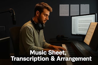 provide professional music sheet, satb vocals, and orchestra or accordion