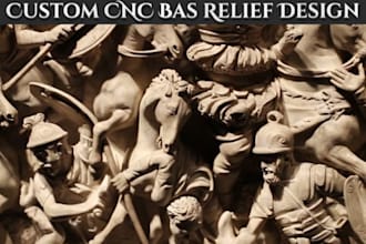 custom cnc bas relief stl dxf obj 3d engraving  carving design