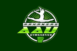 create attractive and imagination gymnastic logo design