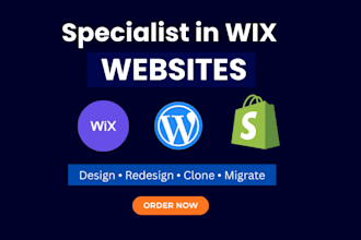 design wix website and redesign a business wix website