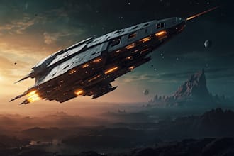 design a sci fi spaceship design