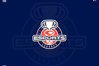 design simple, minimalist, clean initial letter esports logo