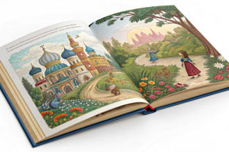 make custom book cover and children book illustrations