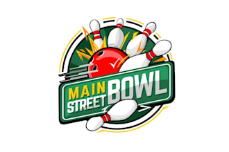 create exclusive and marvelous bowling  logo design