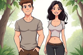 draw realistic vector cartoon portrait of you