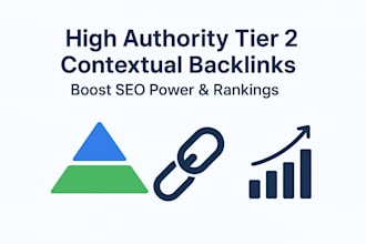 provide high authority tier 2 contextual backlinks for ranking