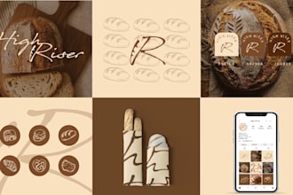 design logo, brand identity and guidelines for food, coffee, bakery, restaurant