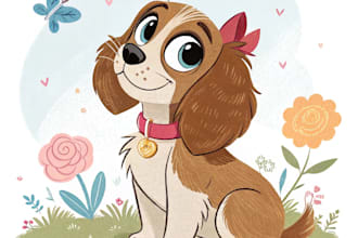 draw you a beautiful portrait in disney cartoon style