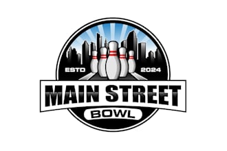 create creative and good looking bowling logo design