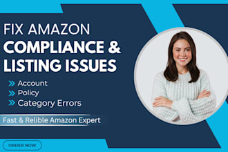 fix amazon compliance, listing and category issues