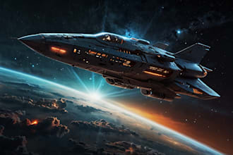 making a sci fi spaceship art