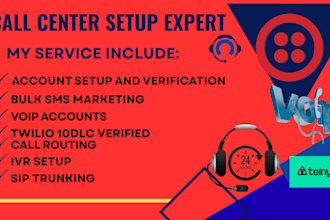setup twilio telnyx vonage accounts for bulk sms