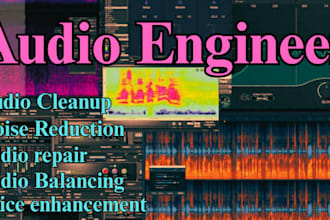do audio edit, cleanup and fix sound in audio or video