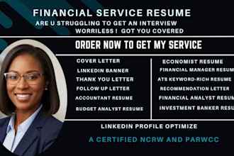 write a finance resume for analysts, managers, cfos, more in the industry