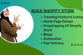 create a unique product store dropshipping store shopify