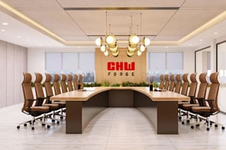 renovate modern office interior,commercial space, cgi reception,desk walkthrough