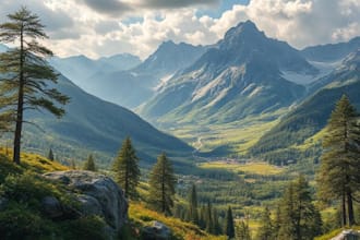 paint landscapes and nature in realistic style