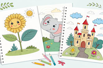 design children coloring book pages clip art and illustration