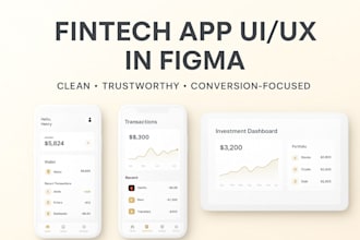 design modern fintech mobile app UI UX with high conversion