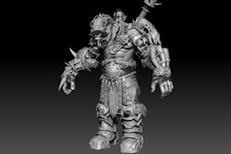 sculpt 3d statues in zbrush,viking,anceint warrior sculpts,fantasy miniature,stl