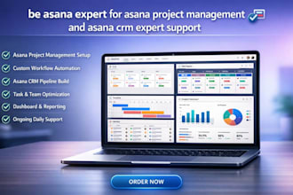 be asana expert for asana project management and asana crm expert support