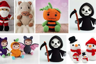 create custom step by step amigurumi crochet pattern and plush toy tutorial etsy