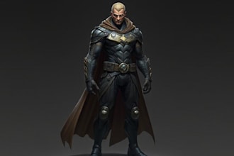 create scifi, fantasy, superhero character design