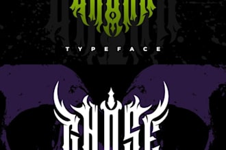 design an evil and atmospheric black metal logo