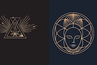 create mystical,sacred,geometry, logo design for you