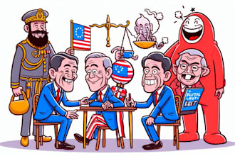 draw a political themed cartoon for you