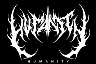 design a brutal and unreadable death metal logo