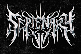 design a heavy and aggressive metalcore or hardcore metal logo