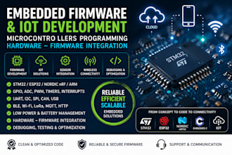 develop embedded systems, iot firmware, and mcu programming