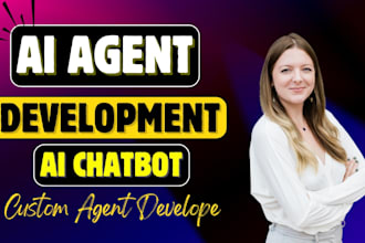 develop an ai agent chatbot, an ai website developer with support