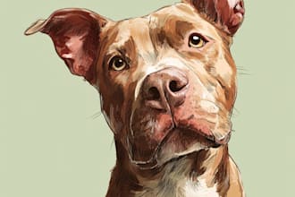 draw disney pet portrait illustration