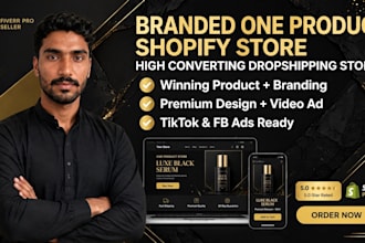 build a branded one product shopify store