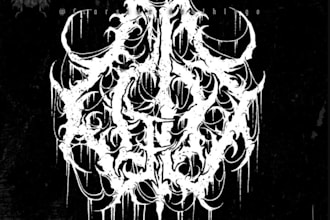 design a brutal and chaotic death metal logo