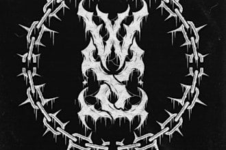 design a brutal death metal emblem logo