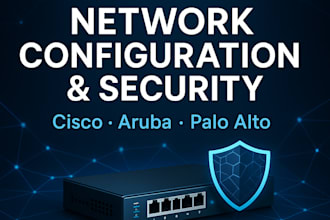 configure and secure your network using cisco, aruba, or palo alto