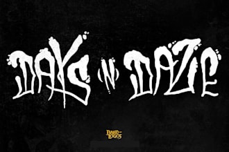 create an old school heavy metal logo