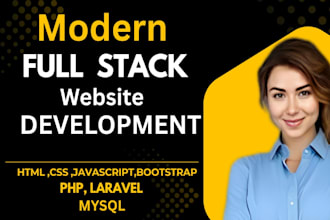 create custom responsive website using html css php laravel javascript bootstrap