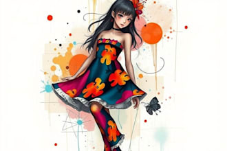 draw a luxury abstract piece of art for you