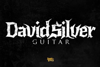 make a speed metal style band logo