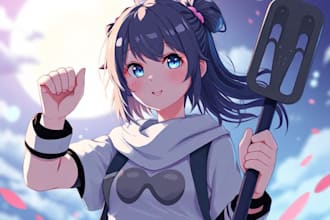 draw your 2d character, vtuber, or anime art