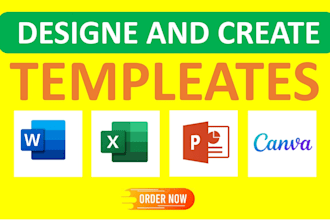 design and create word excel and power point template for you