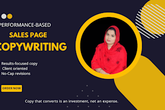 write converting sales copy and landing page for you
