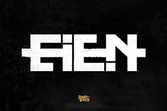 hand draw a classic 80s thrash logo