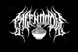 do professional distinctive death metal logo in 1 day