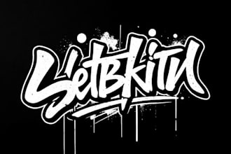 design a hand lettering graffiti signature logo