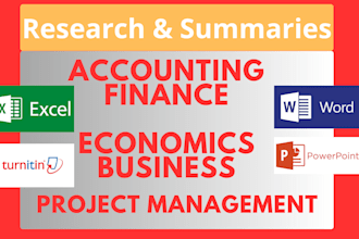 do accounting, finance, economics, business and project management